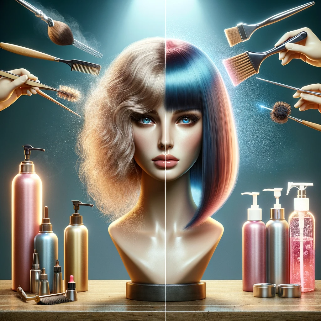 Tinta parrucche capelli naturali